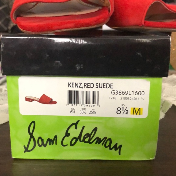 Sam Edelman Kenz, Red Suede - Picture 2 of 4